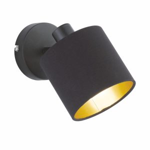 Kinkiet TOMMY czarno-złoty 1 x E14 x 28W IP20 RL 1046168 Kinkiet TOMMY czarno-złoty 1 x E14 x 28W IP20 RL 1046168