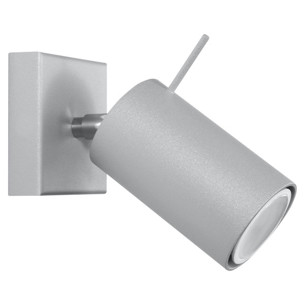 Kinkiet TORQUE szaro-srebrny 1xGU10x40W wym:8x15x15cm IP20 Pure Lume 1045505