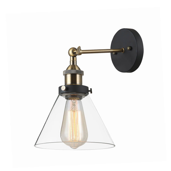 Kinkiet transparentny GETAN 1xE27x60W wym:28x18x26cm IP20 Italux 844695