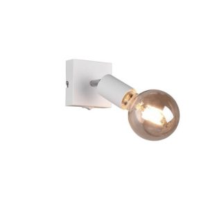 Kinkiet VANNES z włącznikiem biały chromowany 1 x E27 x 10W IP20 RL 1045476