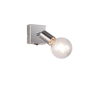Kinkiet VANNES z włącznikiem srebrny 1 x E27 x 10W IP20 RL 1045526