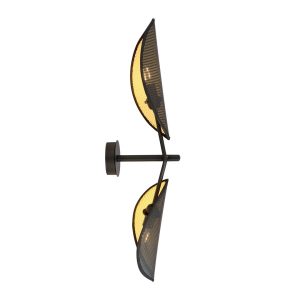 Kinkiet Vene K2 Black/Gold Dyskretne Miękkie Światło 743433