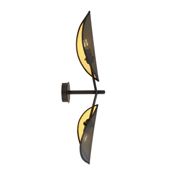 Kinkiet Vene K2 Black/Gold Dyskretne Miękkie Światło 743433