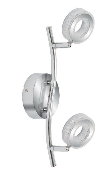 Kinkiet VINOLA chromowany biały LED 2x5W wym:16x34x9cm IP20 Candellux 924424