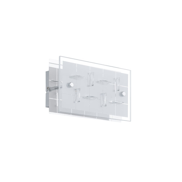 Kinkiet ZELTUM srebrny LED 1x4W 420lm wym:12x22x8cm IP20 Italux 844626