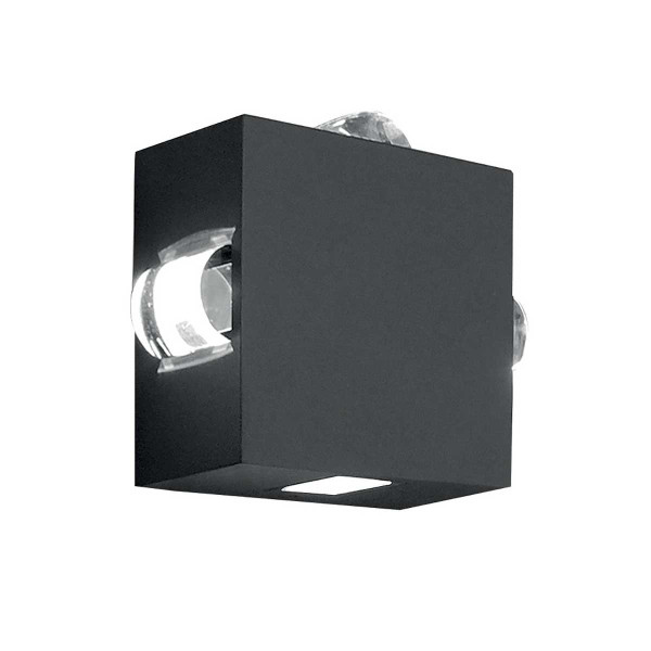 Kinkiet zewnętrzny Agner 3000K grafit LED 4x10W 4x55lm IP54 Elstead 232576