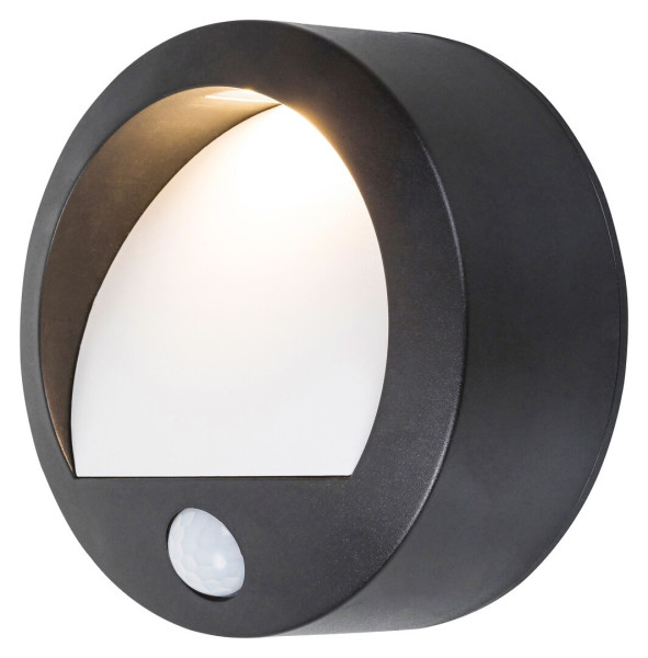 Kinkiet zewnętrzny Amarillo czujnik czarny LED 1x1.5W 50lm IP44 Rabalux 897031