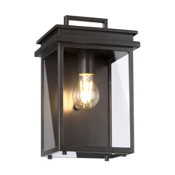 Kinkiet zewnętrzny antyczny brąz Glenview 1xE27x60W IP44 Feiss 897721