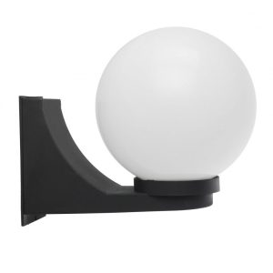 Kinkiet zewnętrzny biała kula czarny KULE 1xE27x60W IP43 SU-MA 896605 Kinkiet zewnętrzny biała kula czarny KULE 1xE27x60W IP43 SU-MA 896605