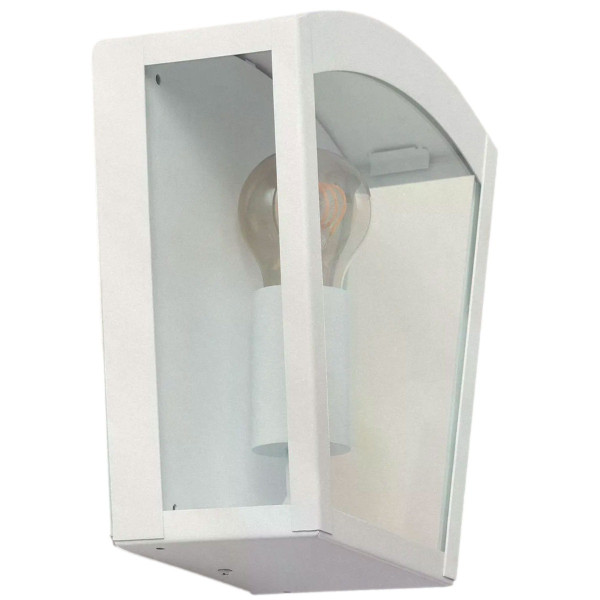 Kinkiet zewnętrzny biało-przezroczysty Paolo 1xE27x40W IP44 Abruzzo 898786