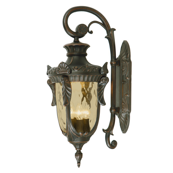Kinkiet zewnętrzny brąz postarzany Philadelphia 3xE14x60W IP44 Elstead 894832