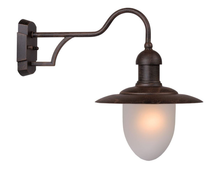 Kinkiet zewnętrzny brązowo-biały ARUBA 1xE27x24W IP44 Lucide 899046