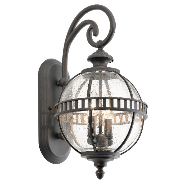 Kinkiet zewnętrzny brązowy Halleron 2xE14x40W IP44 Kichler 897663