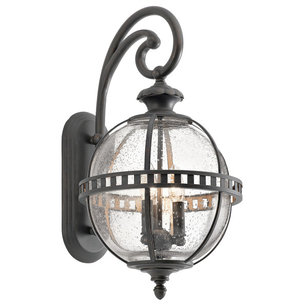 Kinkiet zewnętrzny brązowy Halleron 3xE14x40W IP44 Kichler 897809