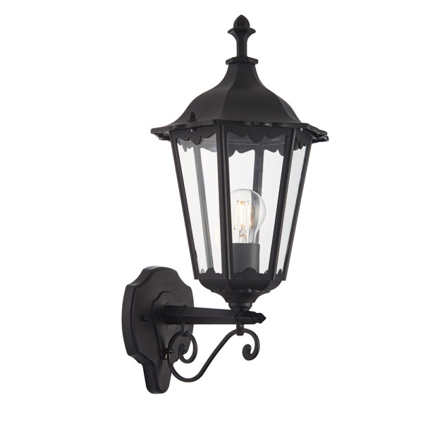 Kinkiet zewnętrzny BURFORD czarny matowy-przezroczysty 1xE27x60W Endon 1016475