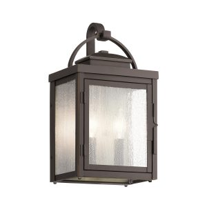 Kinkiet zewnętrzny ciemny brąz Carlson 2xE14x40W IP44 Kichler 896695