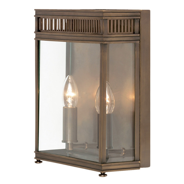 Kinkiet zewnętrzny ciemny brąz Holborn 2xE14x40W IP44 Elstead 897672