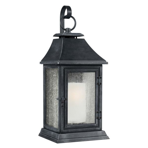 Kinkiet zewnętrzny ciemny postarzany cynk Shepherd 1xE27x60W IP44 Feiss 896571