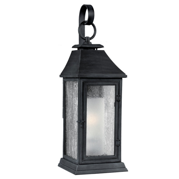 Kinkiet zewnętrzny ciemny postarzany cynk Shepherd 1xE27x60W IP44 Feiss 896808