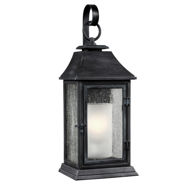 Kinkiet zewnętrzny ciemny postarzany cynk Shepherd 1xE27x60W IP44 Feiss 896530