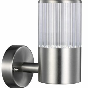 Kinkiet zewnętrzny COLLUM srebrny LED 1×3.6W 250lm IP44 Polux 230978