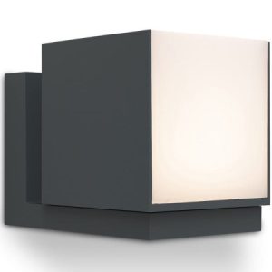 Kinkiet zewnętrzny CUBA antracytowo-biały LED 1x12W 600lm IP54 Lutec 1017032 Kinkiet zewnętrzny CUBA antracytowo-biały LED 1x12W 600lm IP54 Lutec 1017032
