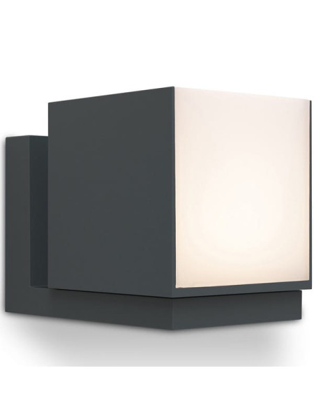 Kinkiet zewnętrzny CUBA antracytowo-biały LED 1x12W 600lm IP54 Lutec 1017032