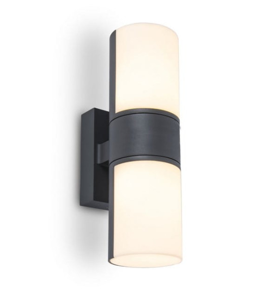 Kinkiet zewnętrzny CYRA antracytowo-biały LED 1x15W 1000lm IP54 Lutec 1017036