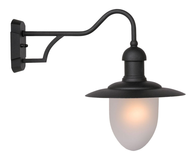 Kinkiet zewnętrzny czarno-biały ARUBA 1xE27x24W IP44 Lucide 898891