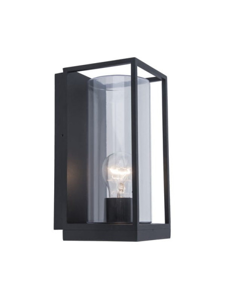 Kinkiet zewnętrzny czarno-biały FLAIR 1xE27x40W IP44 Lutec 1016610