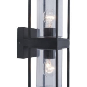 Kinkiet zewnętrzny czarno-biały FLAIR 2xE27x40W IP44 Lutec 1016814 Kinkiet zewnętrzny czarno-biały FLAIR 2xE27x40W IP44 Lutec 1016814