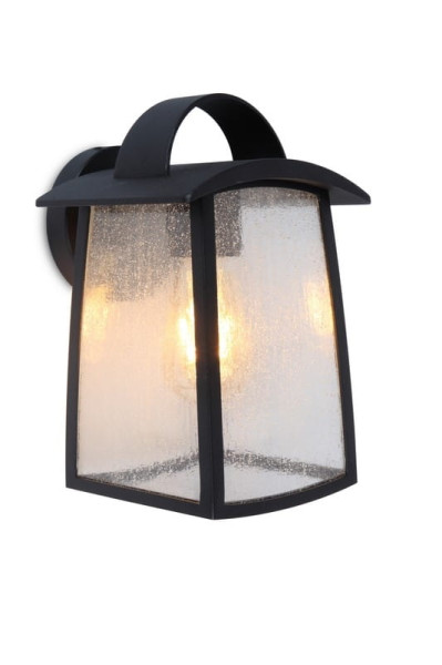 Kinkiet zewnętrzny czarno-biały KELSEY 1xE27x40W IP44 Lutec 1016647