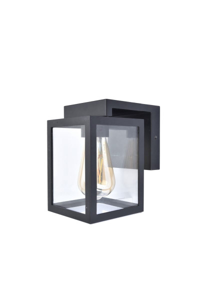 Kinkiet zewnętrzny czarno-biały SHIVA 1xE27x4W IP44 Lutec 899051