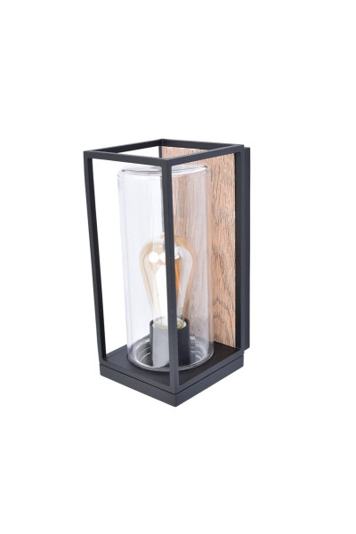 Kinkiet zewnętrzny czarno-brązowy FLAIR 1xE27x40W IP44 Lutec 898903