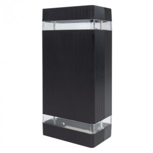 Kinkiet zewnętrzny czarno-przezroczysty 2xGU10x15W IP44 Ecolight 1016192