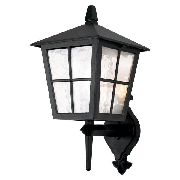 Kinkiet zewnętrzny czarno-przezroczysty Canterbury 1xE27x60W IP43 Elstead 898586