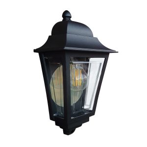 Kinkiet zewnętrzny czarno-przezroczysty DECO LANE 1xE27x60W IP44 Elstead 897088