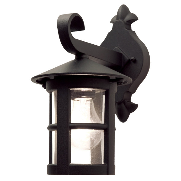 Kinkiet zewnętrzny czarno-przezroczysty Hereford 1xE27x60W IP43 Elstead 898582