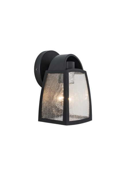 Kinkiet zewnętrzny czarno-przezroczysty KELSEY 1xE27x40W IP44 Lutec 1016708