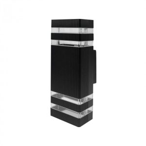 Kinkiet zewnętrzny czarno-przezroczysty Kinkiety 2xGU10x35W IP54 Ecolight 1016486 Kinkiet zewnętrzny czarno-przezroczysty Kinkiety 2xGU10x35W IP54 Ecolight 1016486