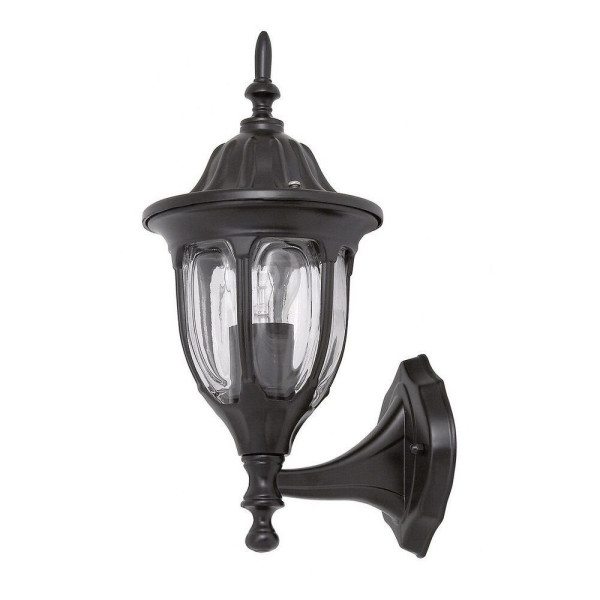 Kinkiet zewnętrzny czarno-przezroczysty Milano 1xE27x60W IP43 Rabalux 959503