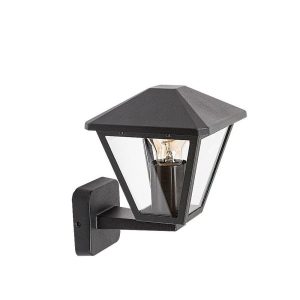 Kinkiet zewnętrzny czarno-przezroczysty Paravento 1xE27x40W IP44 Rabalux 961308 Kinkiet zewnętrzny czarno-przezroczysty Paravento 1xE27x40W IP44 Rabalux 961308