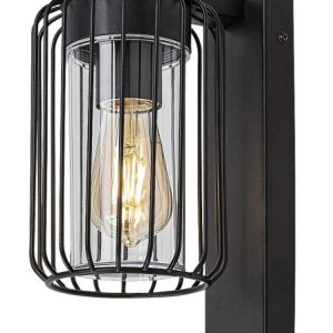 Kinkiet zewnętrzny czarno-przezroczysty TARPA 1xE27x40W IP44 Rabalux 898962 Kinkiet zewnętrzny czarno-przezroczysty TARPA 1xE27x40W IP44 Rabalux 898962