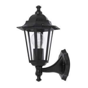 Kinkiet zewnętrzny czarno-przezroczysty Velence 1xE27x60W IP43 Rabalux 961281 Kinkiet zewnętrzny czarno-przezroczysty Velence 1xE27x60W IP43 Rabalux 961281