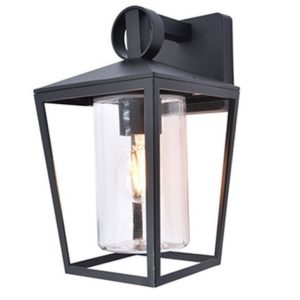 Kinkiet zewnętrzny czarno-przezroczysty WEST 1xE27x40W IP44 Lutec 896705 Kinkiet zewnętrzny czarno-przezroczysty WEST 1xE27x40W IP44 Lutec 896705
