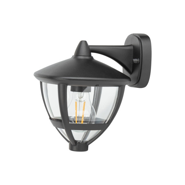Kinkiet zewnętrzny czarno-transparentny AMELIA 1xE27x10W IP44 Nowodvorski 898809