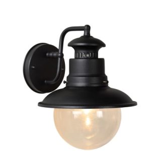 Kinkiet zewnętrzny czarno-transparentny FIGO 1xE27x20W IP44 Lucide 899061 Kinkiet zewnętrzny czarno-transparentny FIGO 1xE27x20W IP44 Lucide 899061