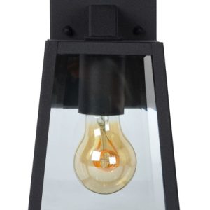 Kinkiet zewnętrzny czarno-transparentny MATSLOT 1xE27x60W IP23 Lucide 1006158 Kinkiet zewnętrzny czarno-transparentny MATSLOT 1xE27x60W IP23 Lucide 1006158