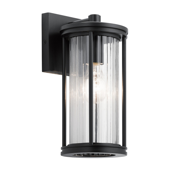 Kinkiet zewnętrzny czarny Barras 1xE27x40W IP44 Kichler 898533