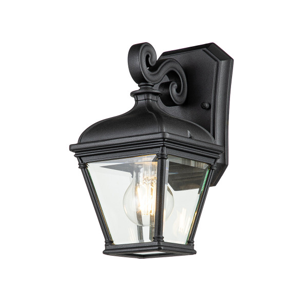 Kinkiet zewnętrzny czarny Bayview 1xE27x60W IP44 Elstead 896784